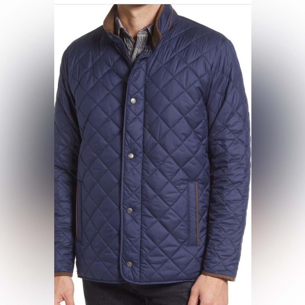 Peter Millar Suffolk Quilted Car coat sz xl